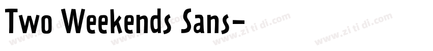 Two Weekends Sans字体转换